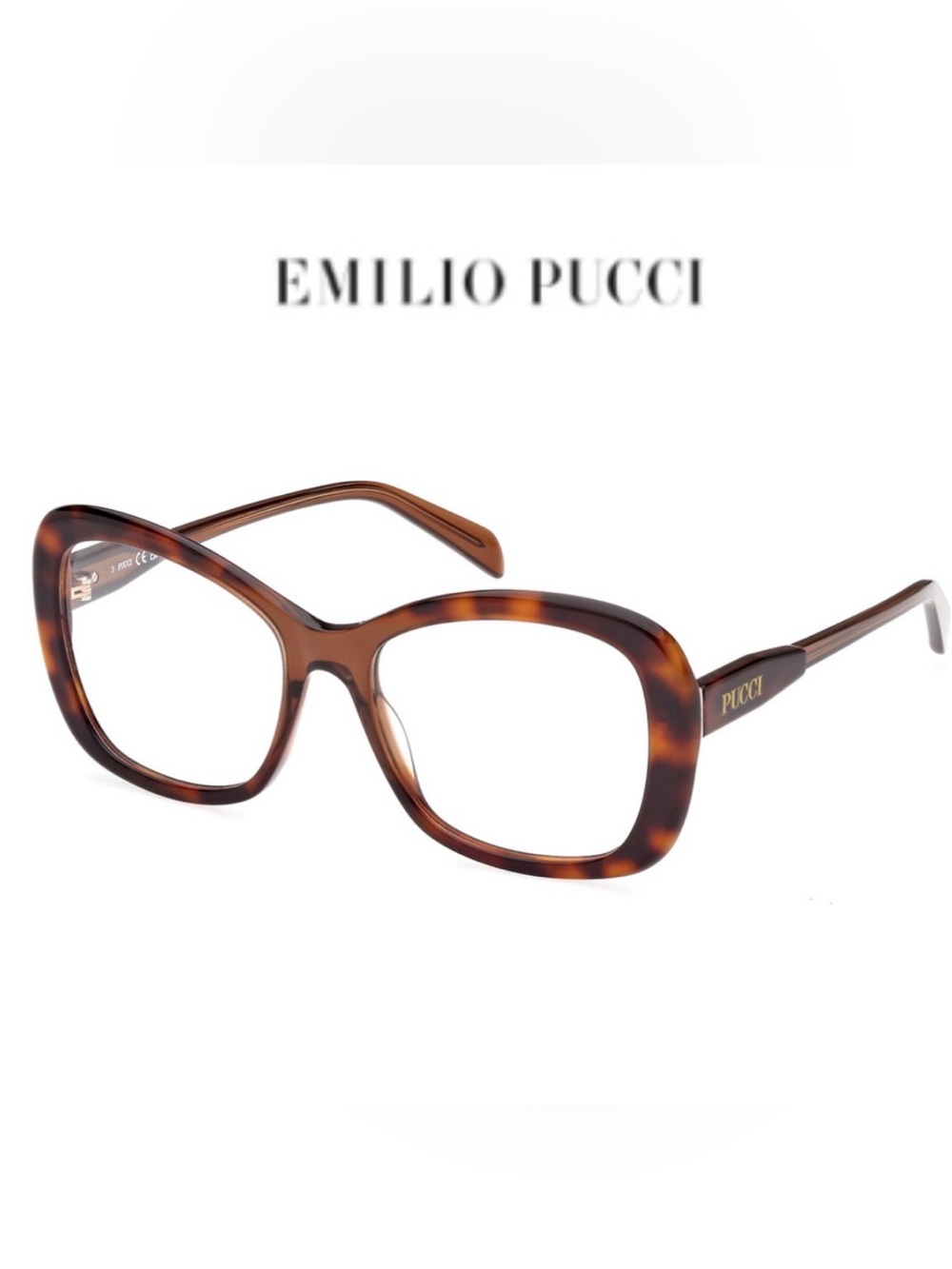 NEW Emilio Pucci Women's Tortoise Optical Glasses